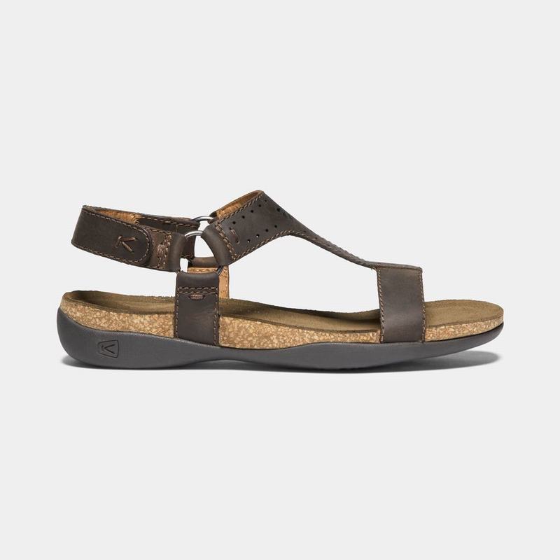 Keen Kaci Ana T-strap Womens Sandals Chocolate NZ Sale (8403-HSDRE)